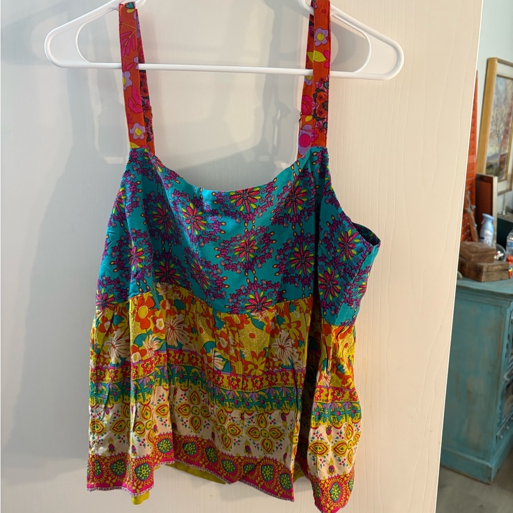 NATURAL LIFE Multicolor Floral Tank Top